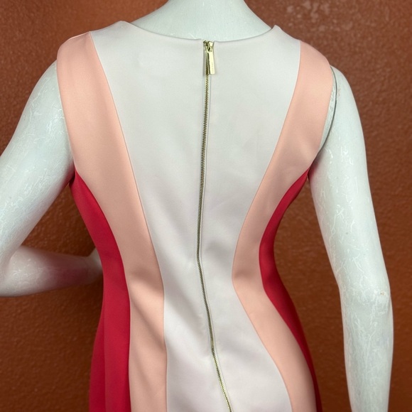 Calvin Klein Elegant Colorblock Sleeveless Sheath Dress Size 10 E54 - Picture 4 of 16